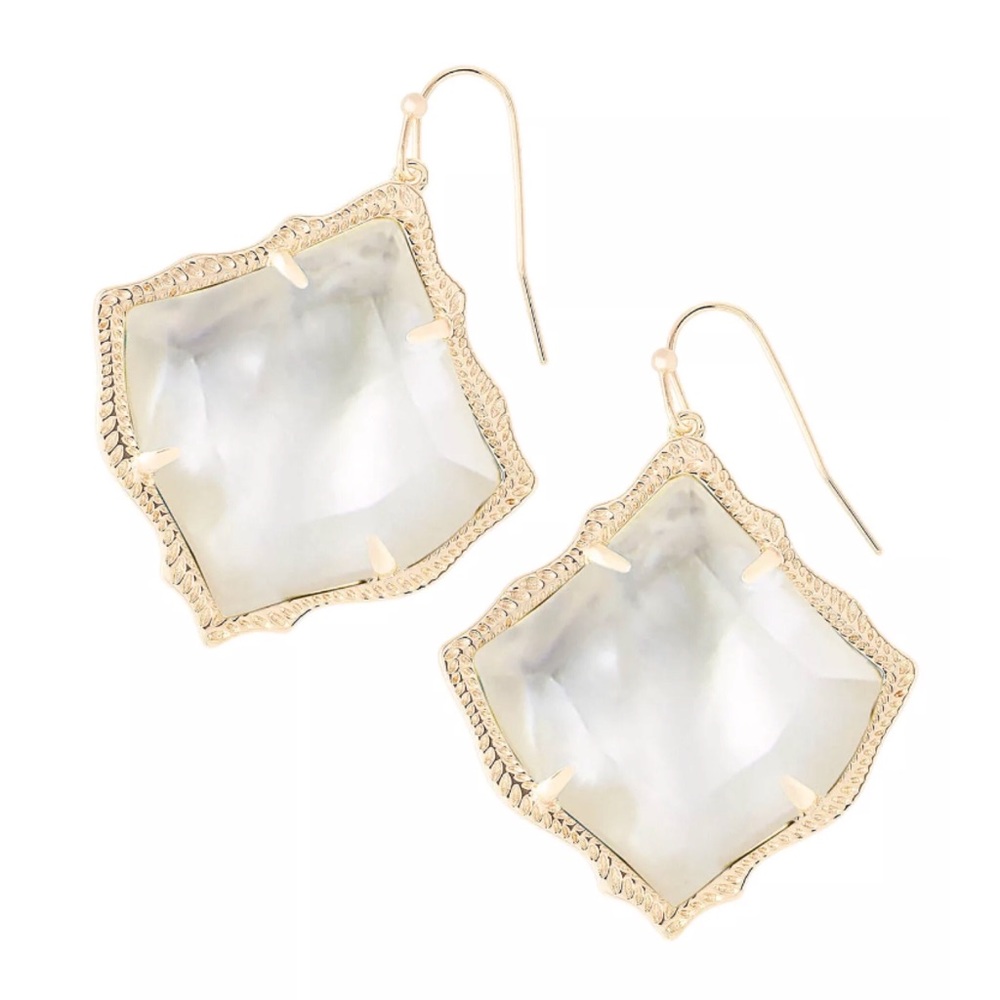 Kendra Scott • Kirsten Gold Drop Earrings MOP - Picture 1 of 6
